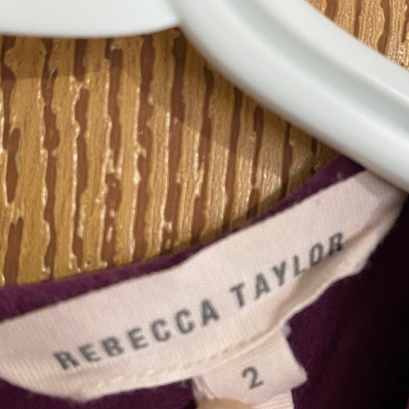 Rebecca Taylor Sleeveless Suiting Ponte Knit Fit & Flare Dress in Wine Sz-2 - Picture 6 of 9